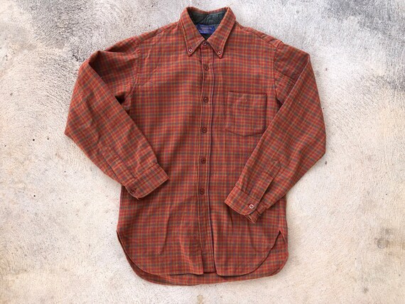 Vintage 1960s Pendleton Flannel Shirt One Pocket