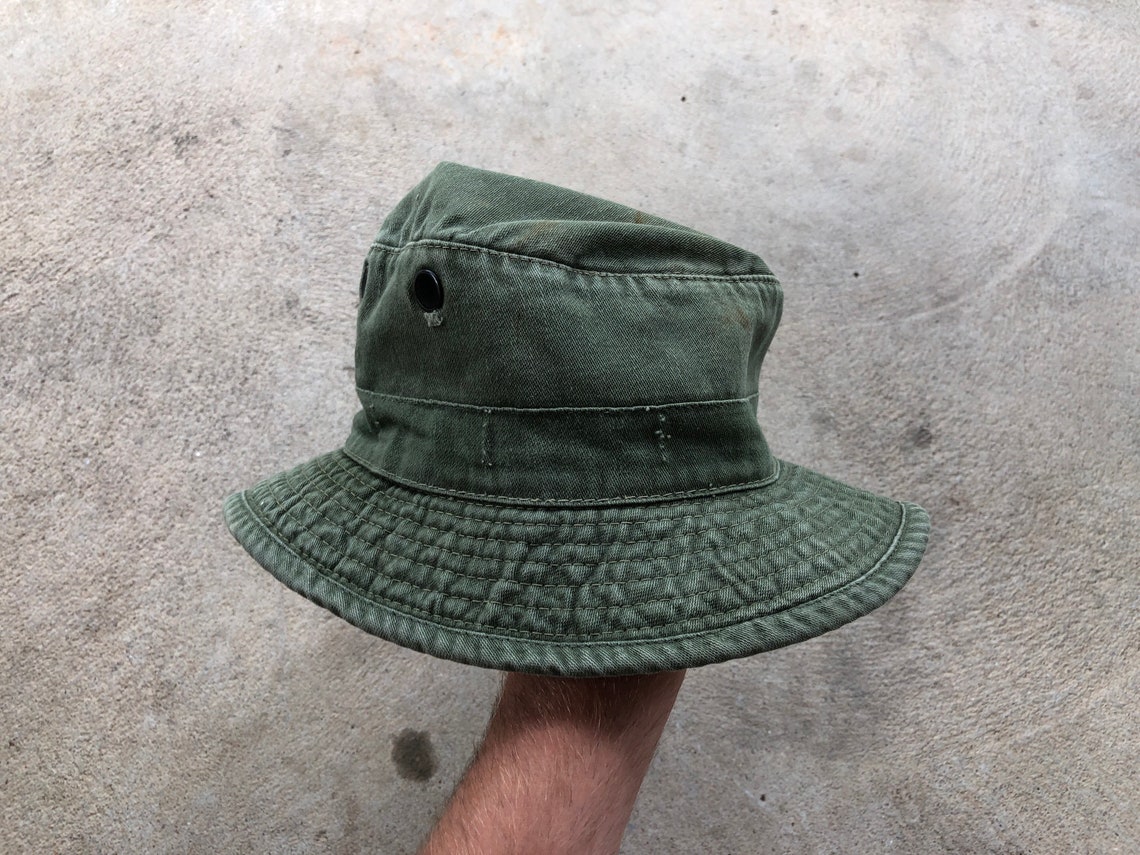 Vintage 1960s/70s Modified Army Bucket Hat Small / Medium | Etsy