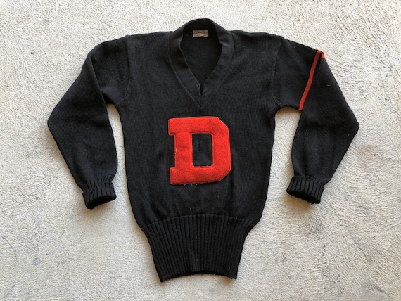 1930s Collegian Varsity Sweater size XS Sand Knit