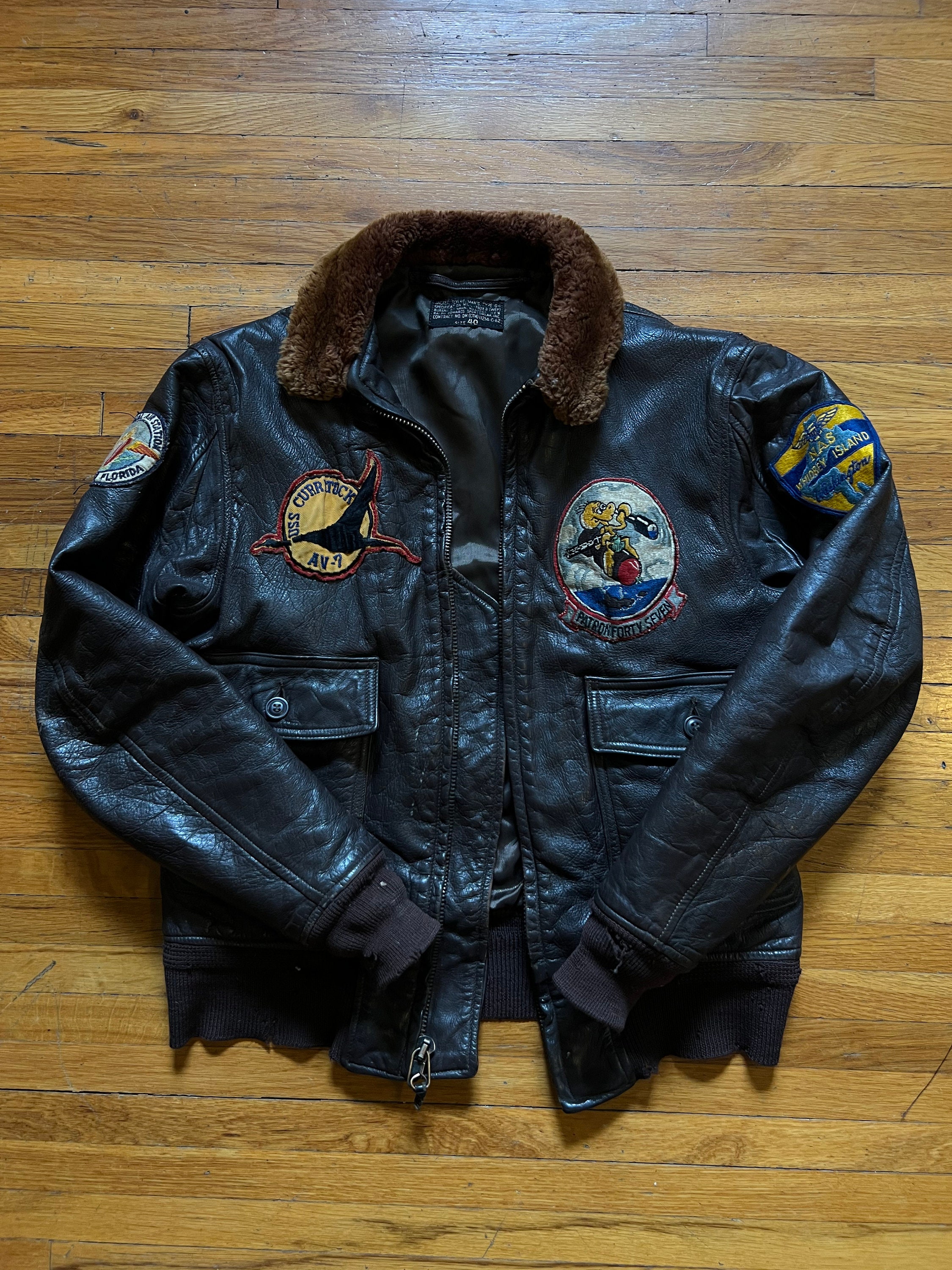 Shark flight jacket ネイビー