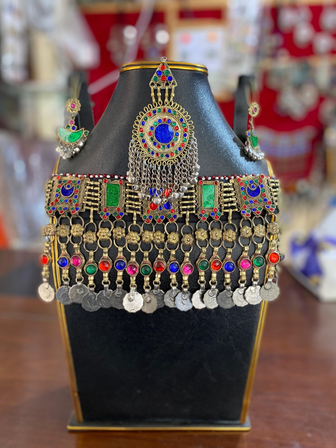 Traditional Afghani Jewelry Afghan Necklace , Headpiece & Earrings Etsy