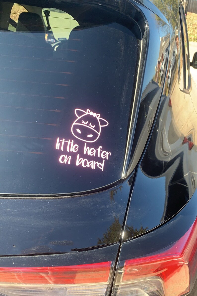 On Board Decal s Little Heifer