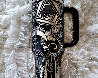 Vaso grabado Boho Moon 40oz/30oz