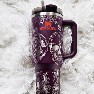 Skulls and Roses Engraved Tumbler (30/40oz)
