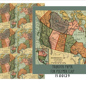 Papier transfert de conception de carte pour pâte polymère. TS00129