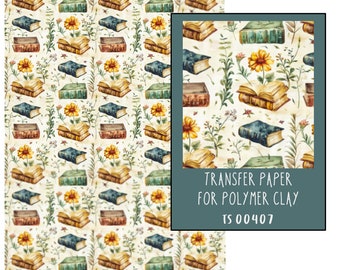 Bücher Transferpapier für Polymer Clay. TS00407