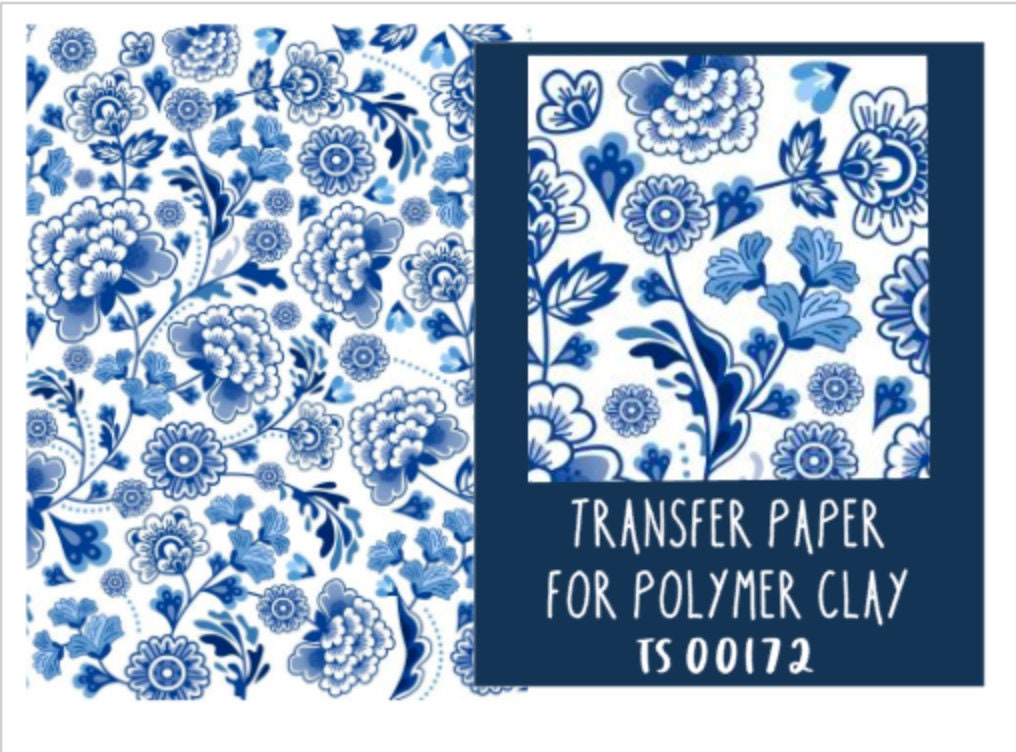 Water-soluble paper for polymer clay craft