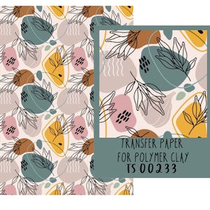 Boho transferpapier voor klei. TS00233