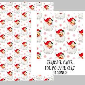 ポリマークレイ用サンタ転写紙 TSSANTA