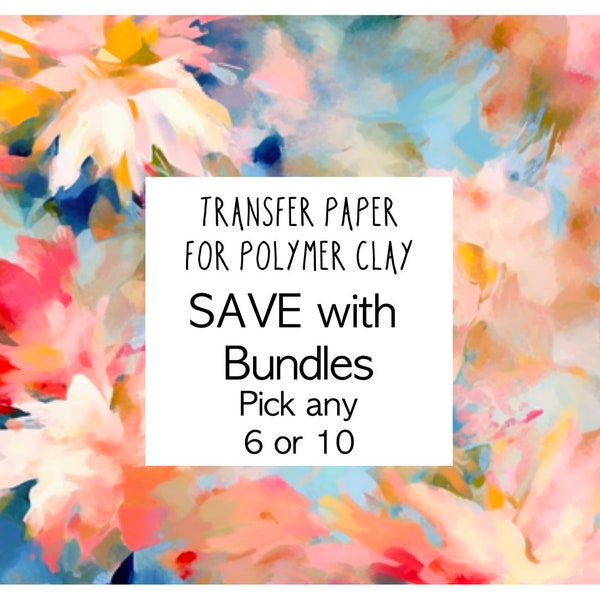 Bundle options Transfer Paper for clay.