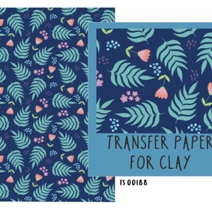 Immediate and waterless transfer paper for clay. TS00188