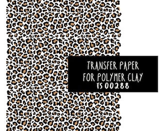 Leopard print Transfer paper for polymer clay. TS00288