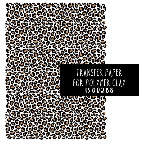 Leopardenmuster Transferpapier für Fimo. TS00288