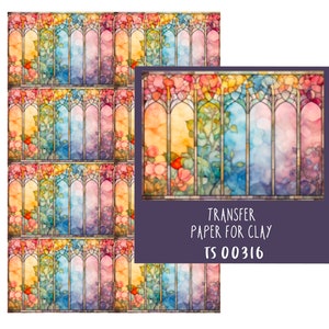 Stained Glass Effect  Transfer Paper for clay.  TS00316