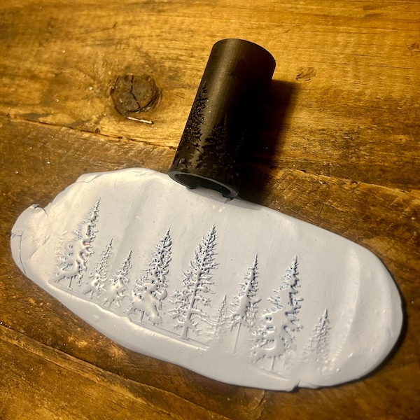 Tree line  Textured Roller for Polymer Clay.