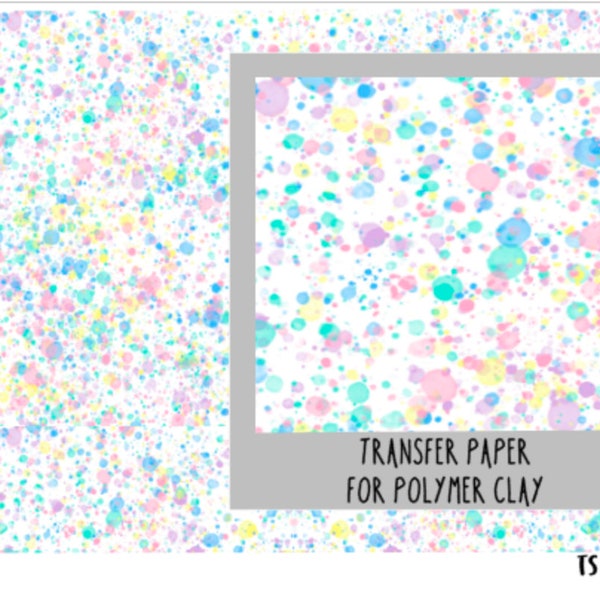 Paint Splatter Transfer Paper for Polymer Clay. TS00135