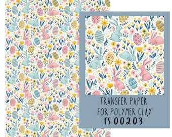 Easter Transfer paper for polymer clay. TS00203