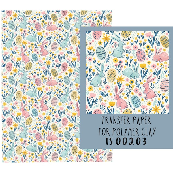 Easter Transfer paper for polymer clay. TS00203