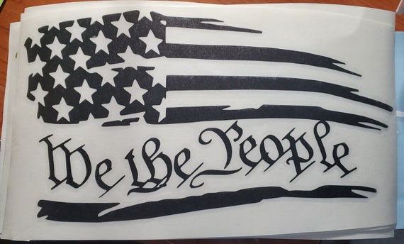 We the people window decal