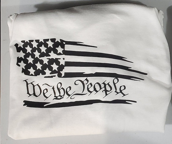 We the people double sleeve flag shirt