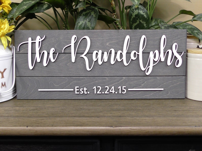 Pallet Sign / Last Name Sign / Custom Wood Sign / Established Sign / Personalized Wedding gift / Wedding Sign / Family Name Sign / 3D Sign 