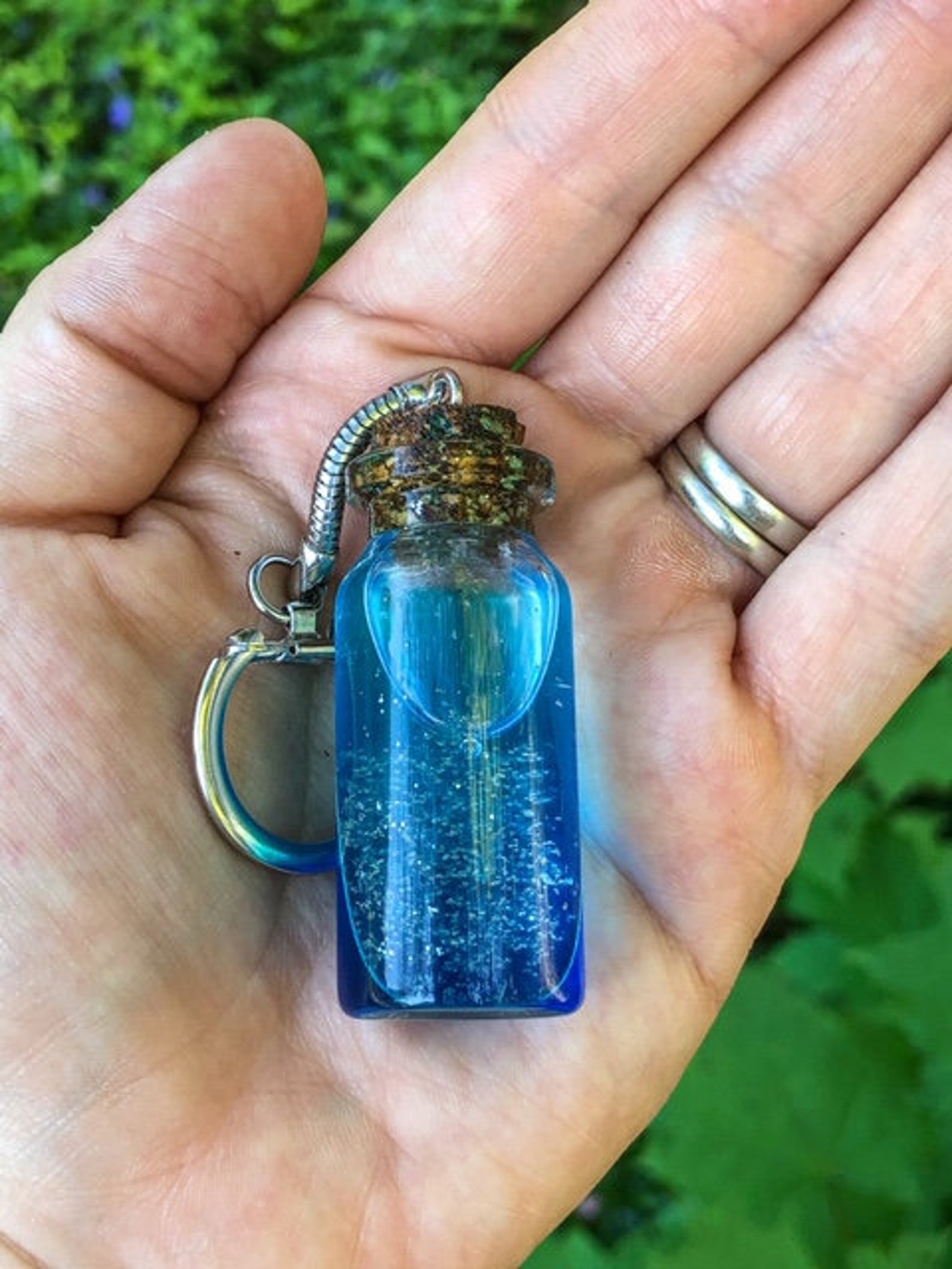 Mini bottle keychain Lava lamp bottle Mini Glass bottle Etsy