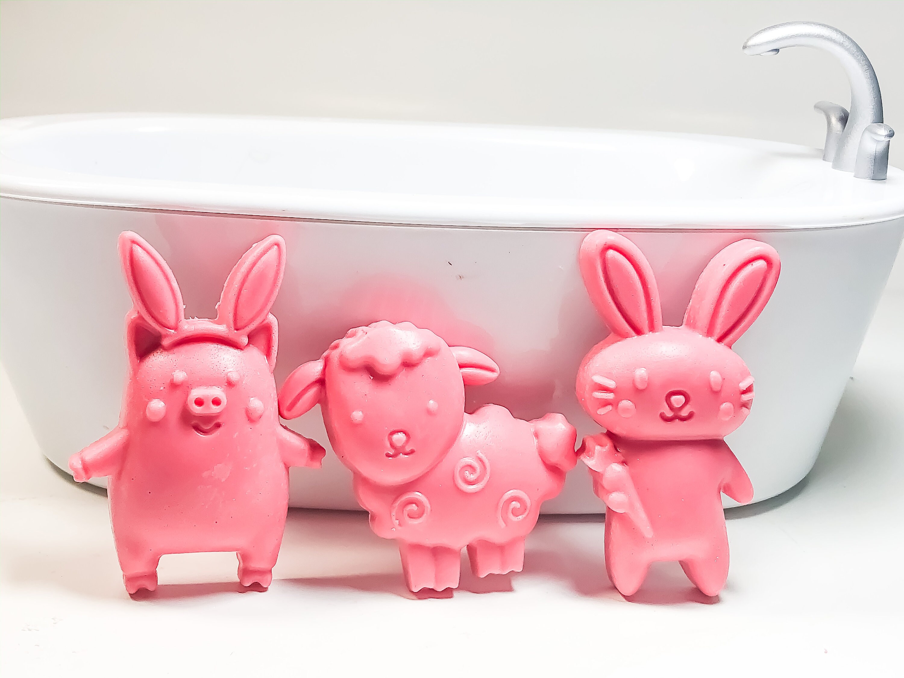 Kids bath soap Soap set of 3 Animal shaped soap Soap | Etsy