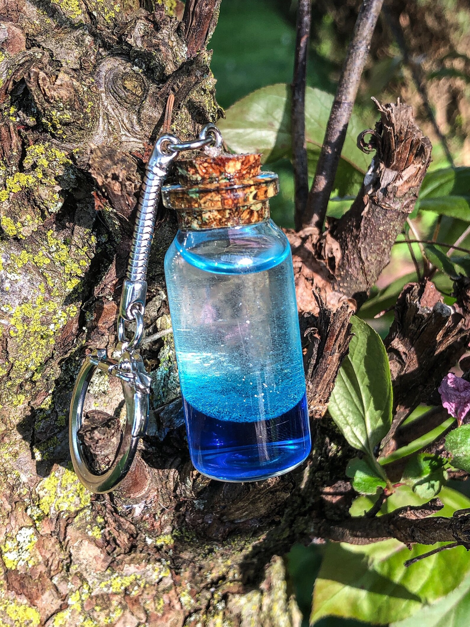 Mini bottle keychain Lava lamp bottle Mini Glass bottle Etsy