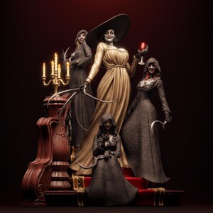 lady dimitrescu daughters dress Amazon.com: Cos-Animefly Women Gothic Cosplay Dress Long Black Robe Costume Set with Accessories Vampire Sister Look for Halloween : Clothing, Shoes & Jewelry