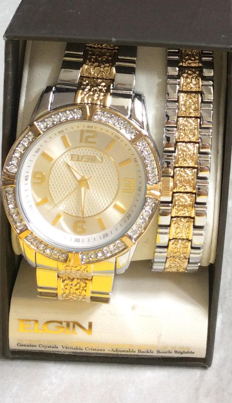 Matching Bracelet Elgin Watch Bracelet Sets ELGIN Men's Watch And