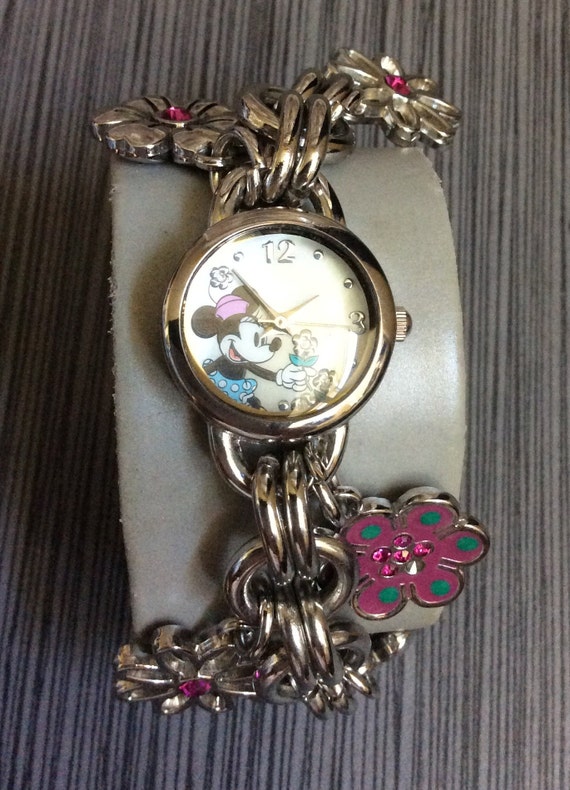 Disney Minnie Mouse watch on Unique Crystal Flower