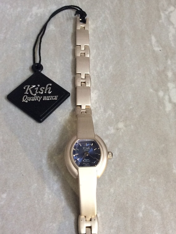 KISH Waterproof Women's Watch Square Blue Dial Si… - image 1