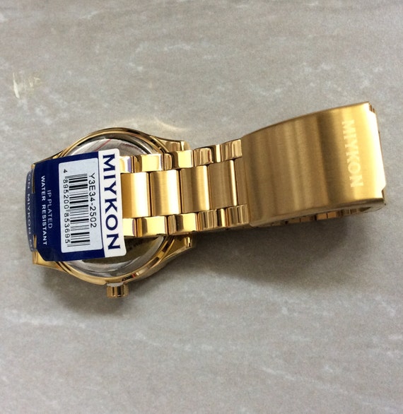 MIYKON Men's RX Gold Watch Black Seconds Border R… - image 2