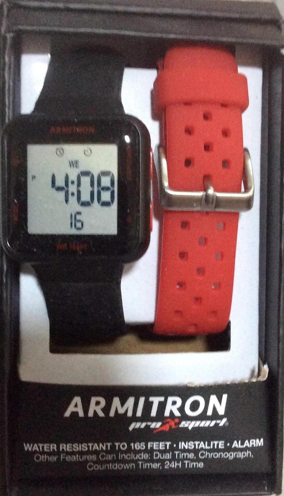 Reloj deportivo ARMITRON Pro para mujer, cuadrado, digital, doble