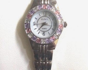Vintage Buren Watch Silver Tone Cream Dial Arabic Numerals  display picture 1