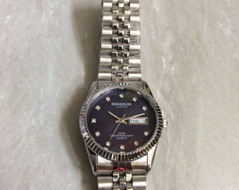Stainless Steel Bench Men s Watch Etsy