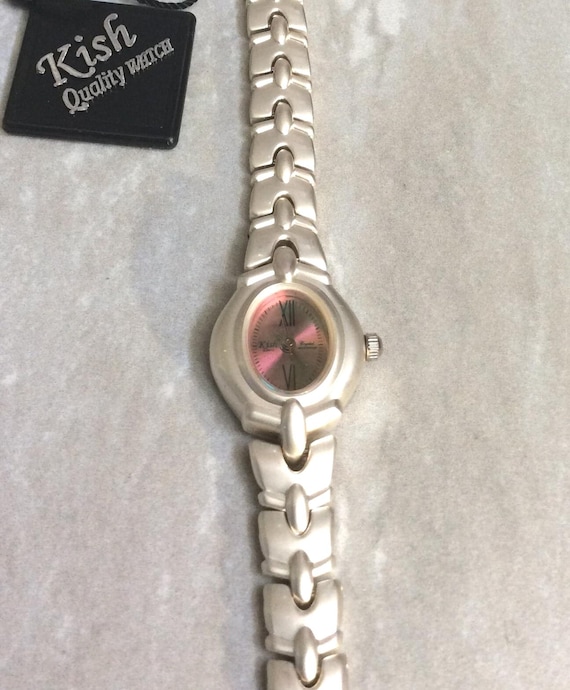 KISH Damenuhr Wasserdicht Bewertet 3Atm Oval Rosa Zifferblatt