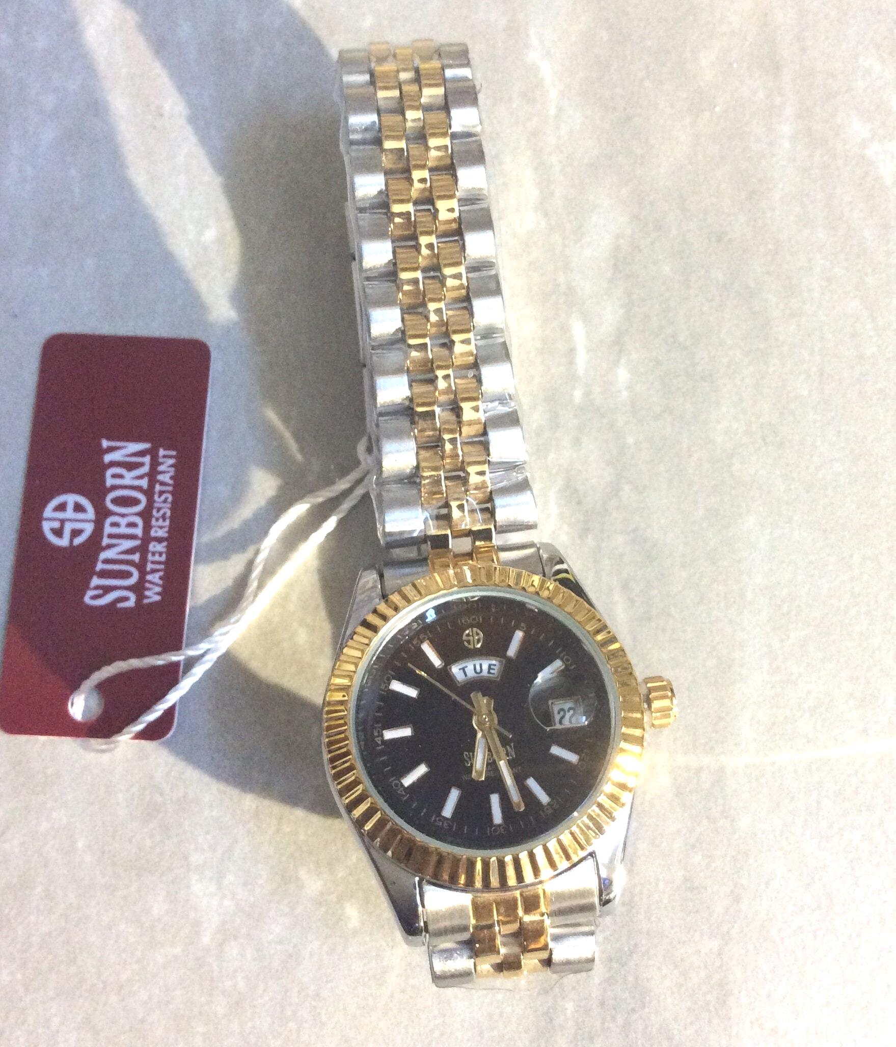 Vintage Bijowin Gold-Tone Women\'s Dress Watch with Black Dial e1265001aa.jpg main image 4
