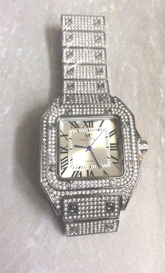 Montres Carlo Crystal Silver Men display picture 2