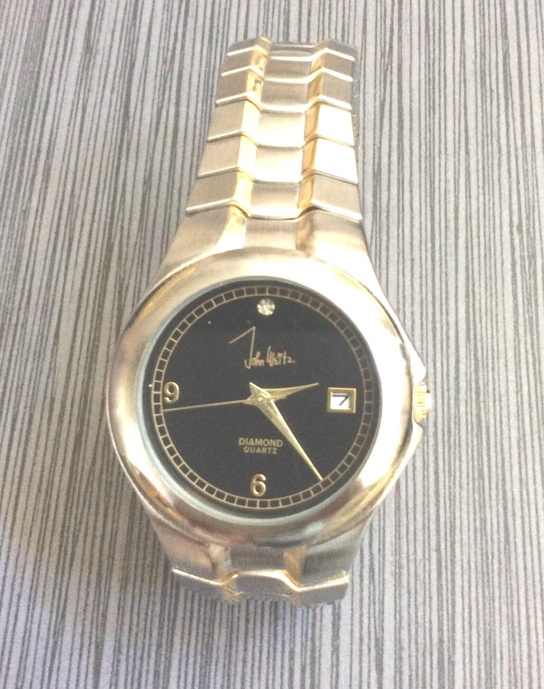 Rare Vintage John Weitz Sun Face Dial Watch Silver Tone Retro Boho New Battery Vintage 90 main image 2