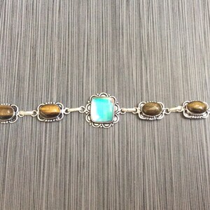 Women&#39;s Bracelet Handmade Silver Plated Gemstone Beauty Brand New!