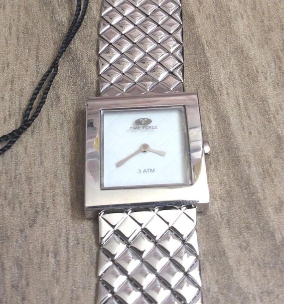 Buy Time Force Women's Watch Square White Dial on a Silver