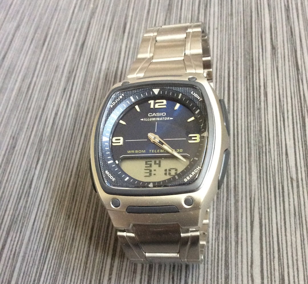 CASIO ILLUMINATOR Analog/digital Watch Alarm Timer Stopwatch Water