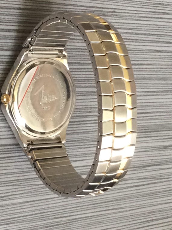 John Weitz Watch Round Black Dial With Date Indicator on Two-tone 