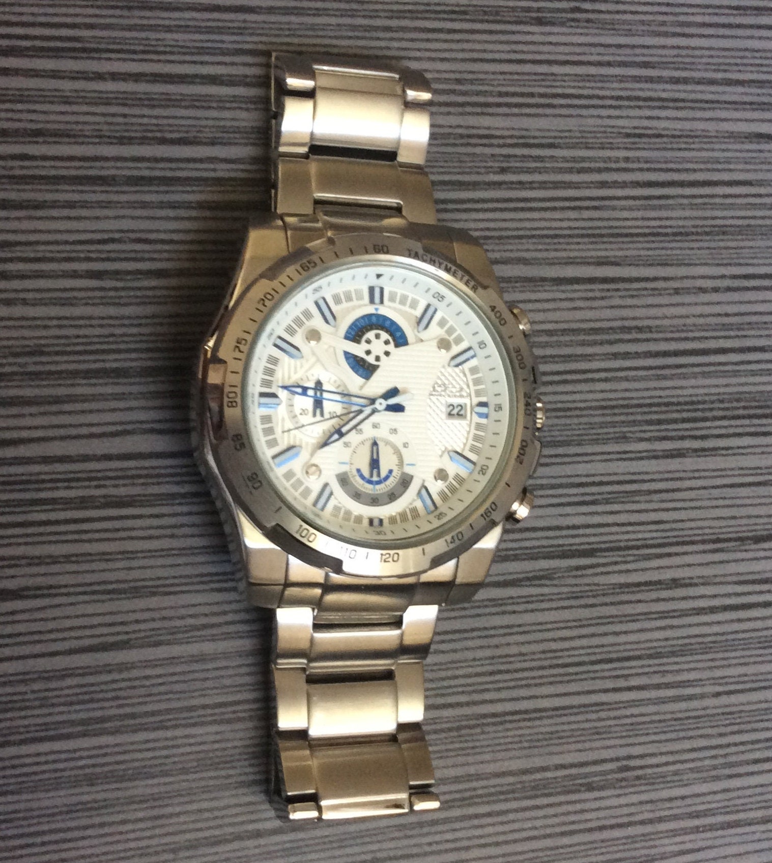 Daniel Steiger Men s Watch Round White Silver Chronograph Dial