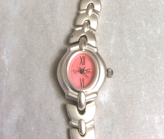 Roman Numeral dial pink face quartz watch Men main image 4
