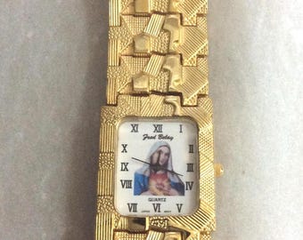 Vintage Gruen Women's Quartz Watch: Gold Plated Nugget Band, 6