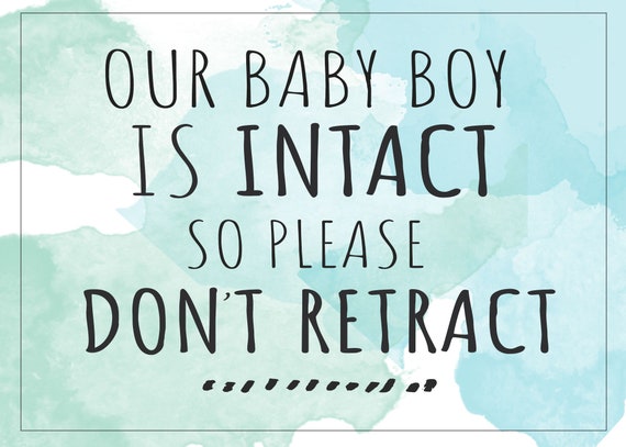 Our Baby is Intact so Please Don't Retract Sign Bassinet | Etsy