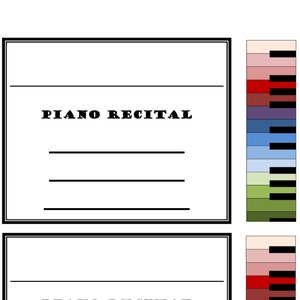 Piano Recital Blank