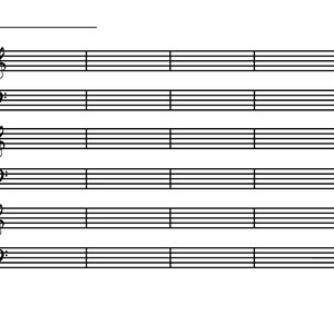 Blank Sheet Music for Piano